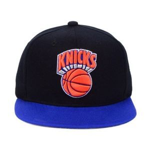 #Q New York Knicks 2-Tone Classic Adjustable Snapback Hat 47 Black Blue